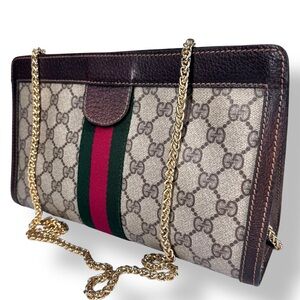 Gucci Ophidia Supreme GG Monogram Supreme Clutch/ Crossbody bag